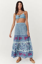 Spell Love Jetty Maxi Skirt Blue Nirvana | Vagabond Apparel Boutique