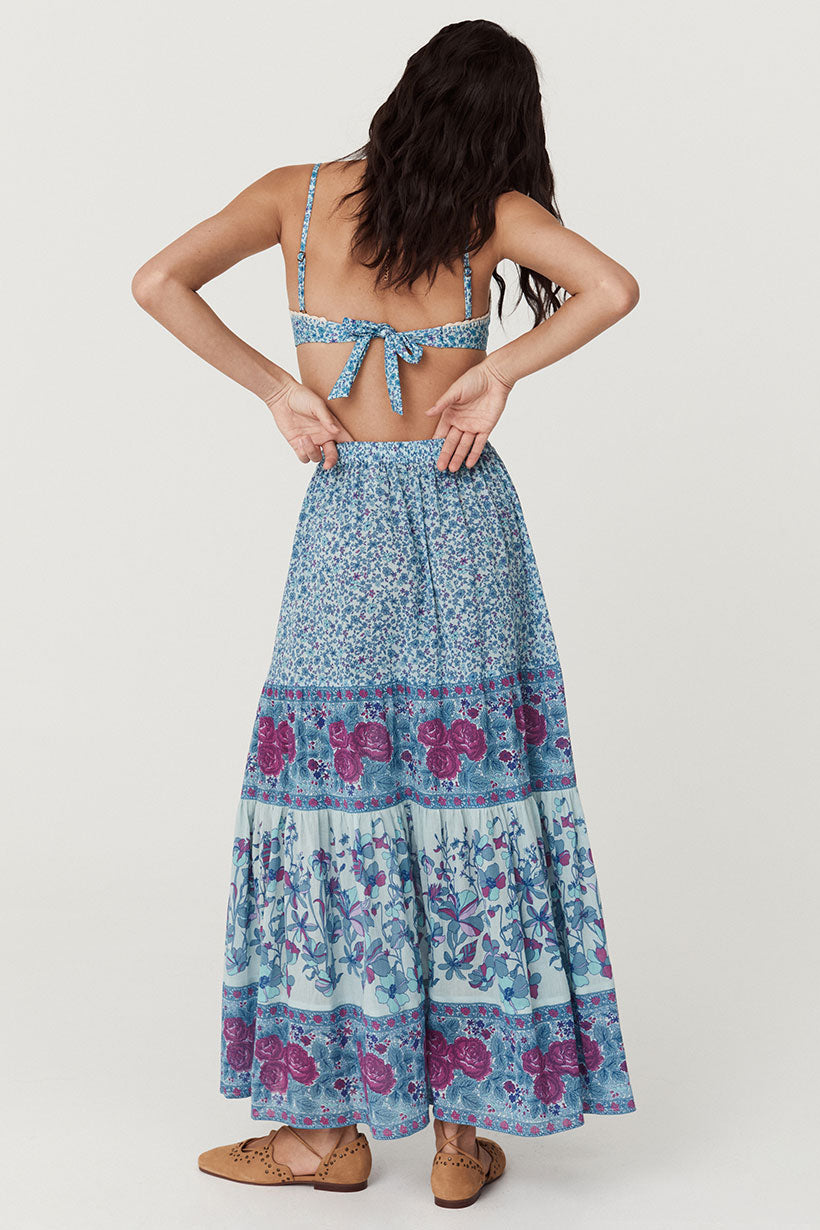 Spell Love Jetty Maxi Skirt Blue Nirvana | Vagabond Apparel Boutique