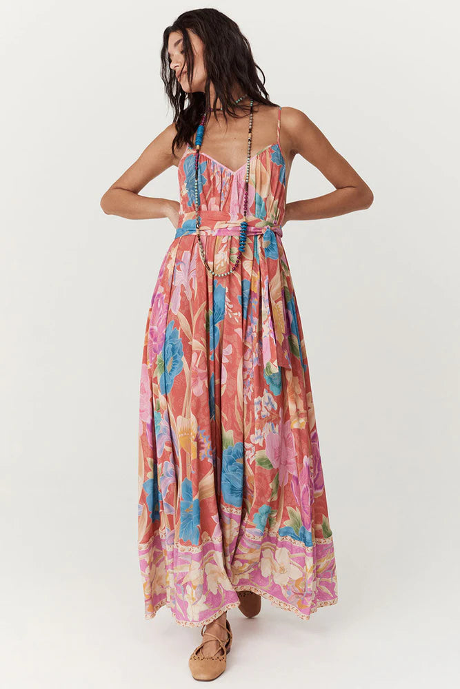 Spell Painters Garden Strappy Maxi Dress | Vagabond Apparel Boutique