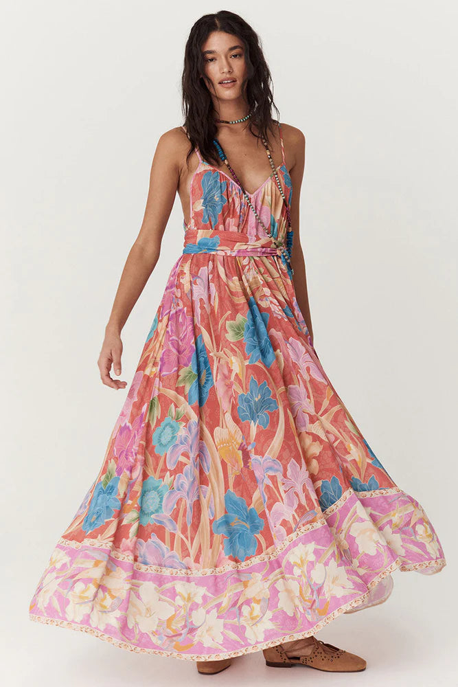 Spell Painters Garden Strappy Maxi Dress | Vagabond Apparel Boutique