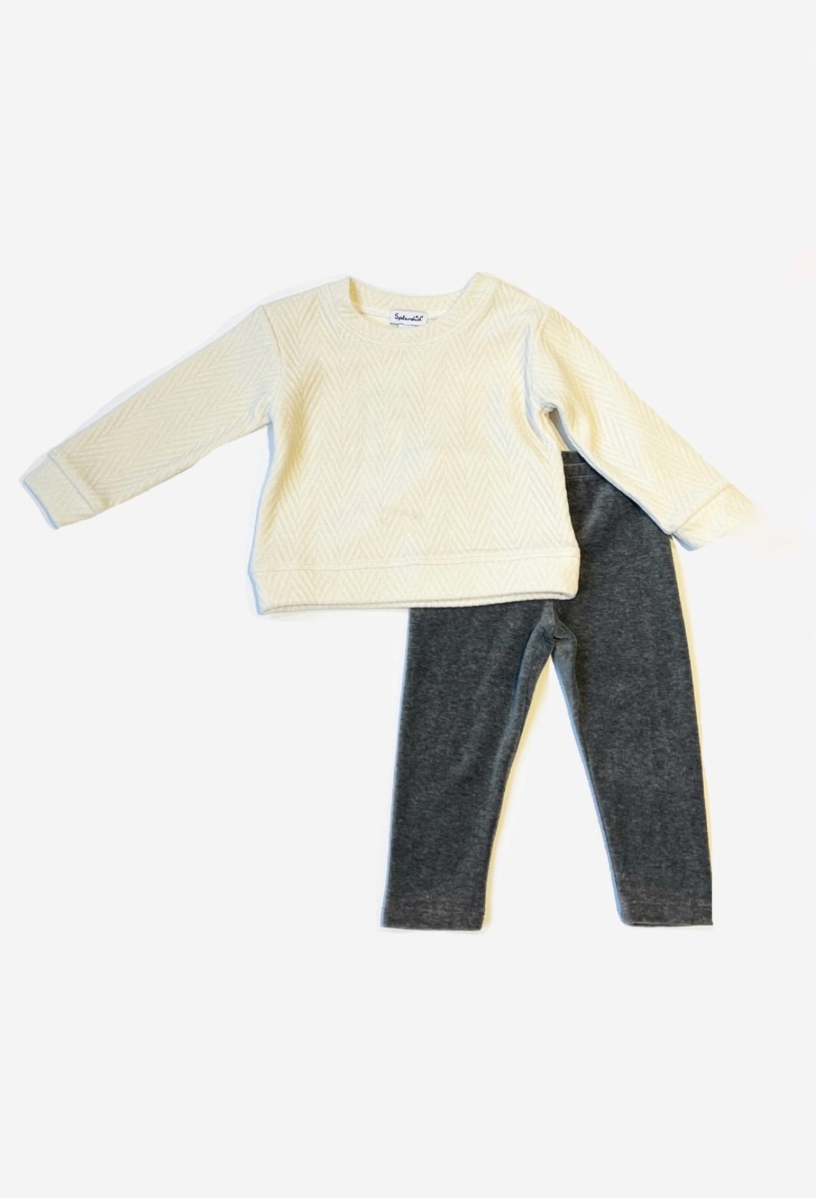 Splendid Toddler Girl Texture Sweatshirt Set | Vagabond Apparel Boutique