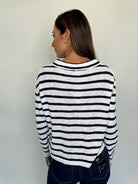 Stitch Drop Sail Away Sweater White | Vagabond Apparel Boutique