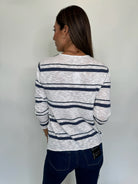 Stitch Drop Zipline Stripe Sweater | Vagabond Apparel Boutique