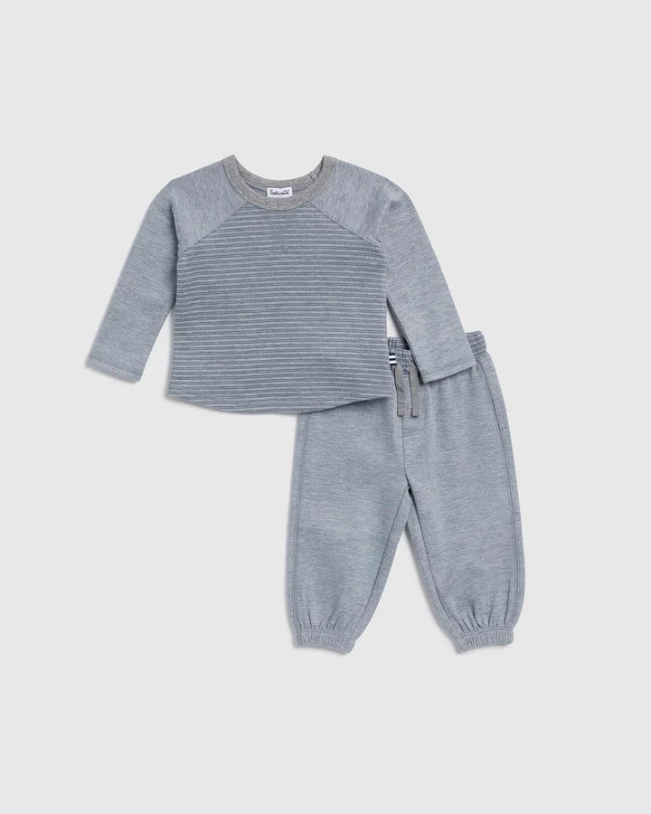 Splendid Infant Boy Stripe Raglan Set Dusk | Vagabond Apparel Boutique