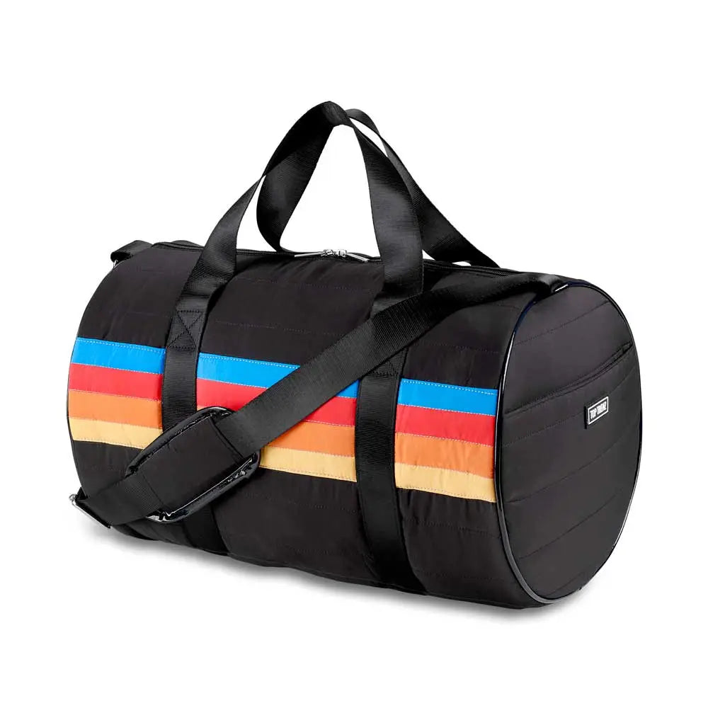 Top Trenz Retro Stripe Puffer Duffle | Vagabond Apparel Boutique