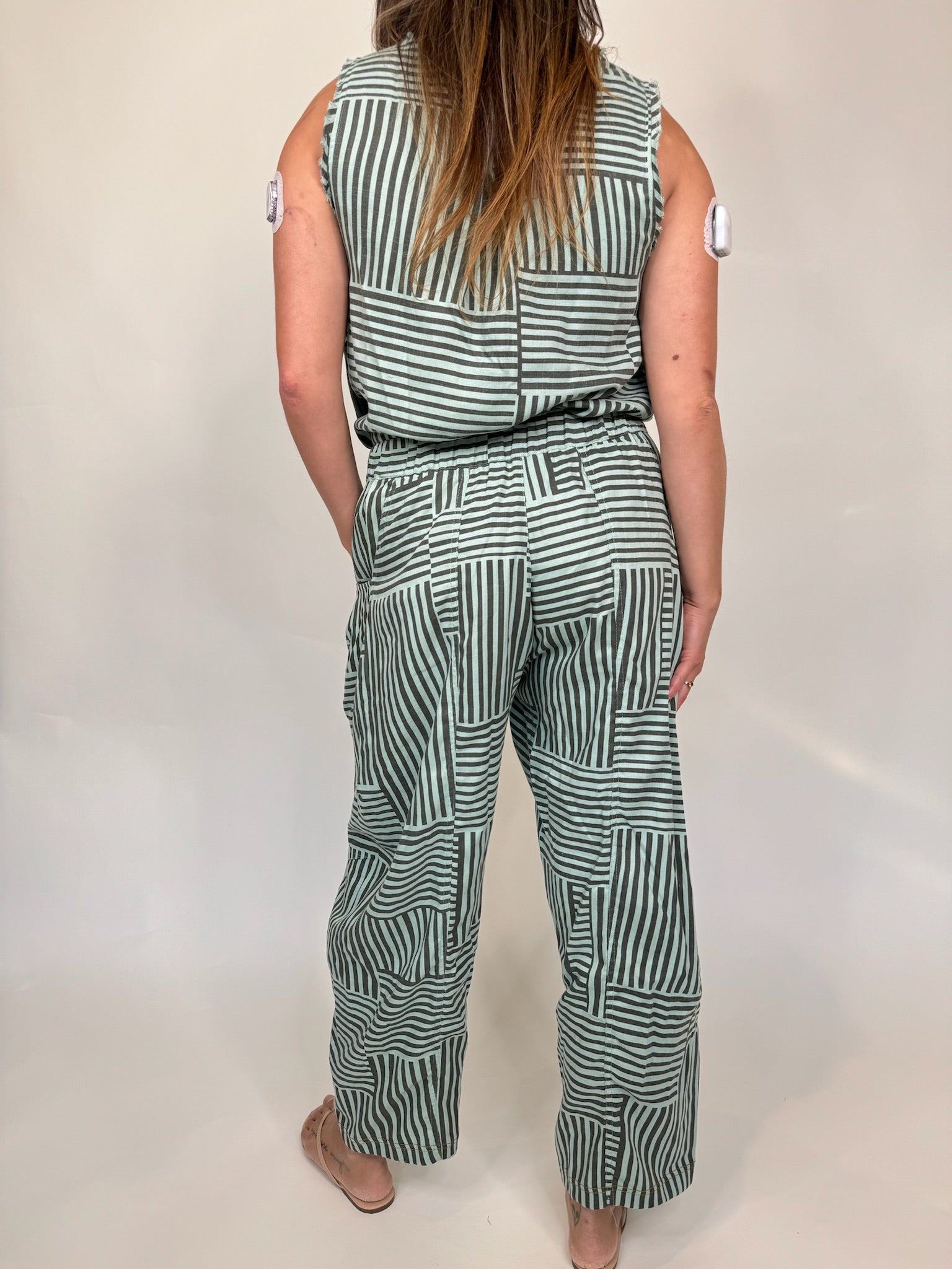 Umgee Striped Baggy Fit Pants | Vagabond Apparel Boutique