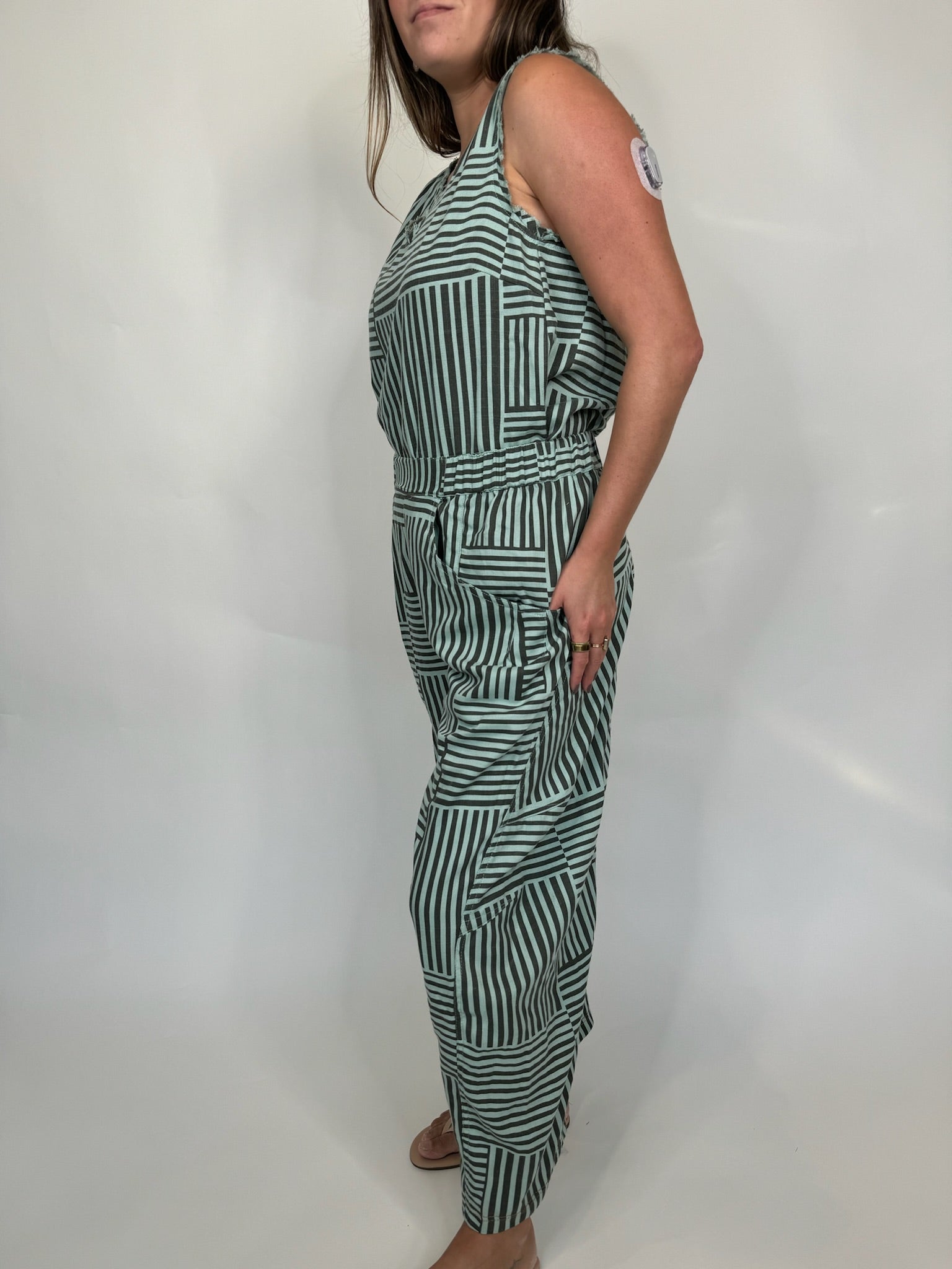 Umgee Striped Baggy Fit Pants | Vagabond Apparel Boutique