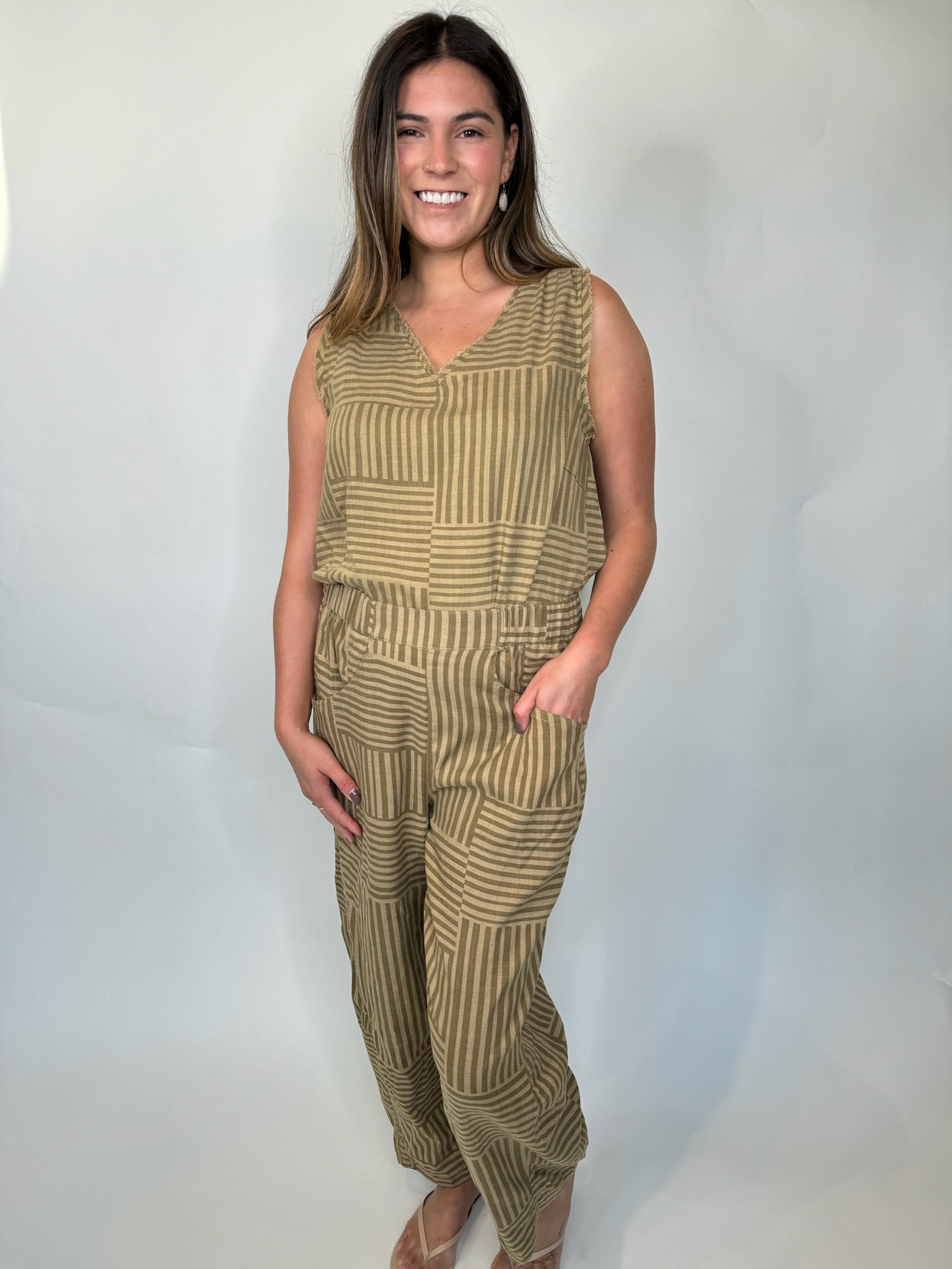 Umgee Striped Baggy Fit Pants | Vagabond Apparel Boutique