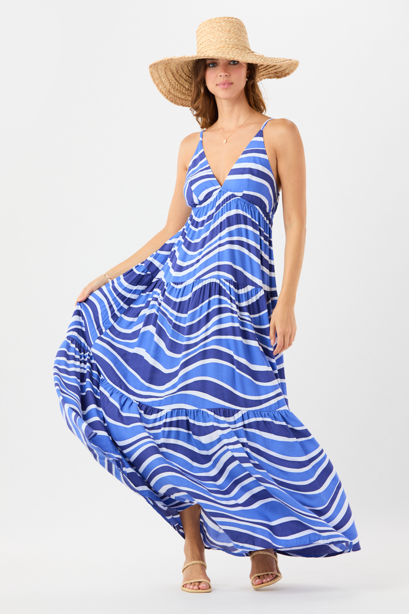 Tiare Hawaii | Waikiki Maxi | Wavey Blue | Vagabond Apparel 