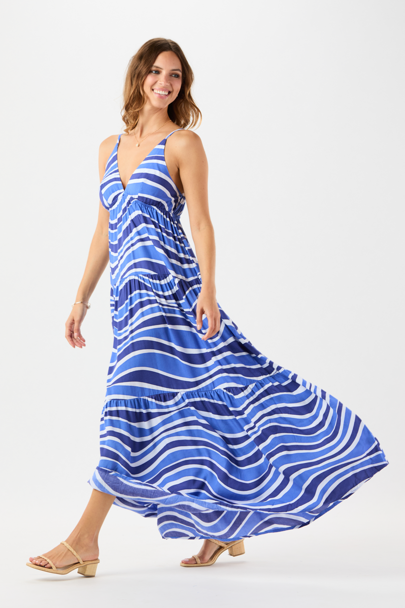 Tiare Hawaii | Waikiki Maxi | Wavey Blue | Vagabond Apparel 