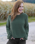 Wooden Ships Lauren Cotton Crew Winter Green | Vagabond Apparel Boutique