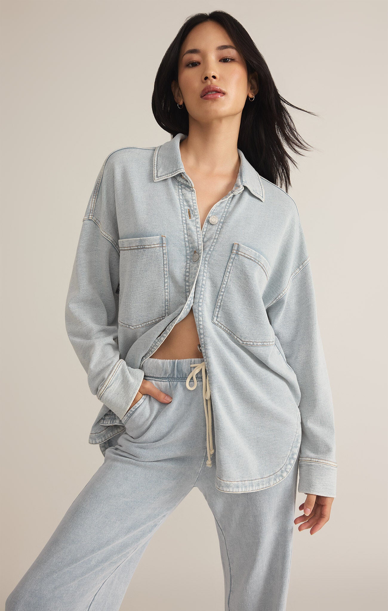 Z Supply All Day Knit Denim Jacket | Vagabond Apparel Boutique