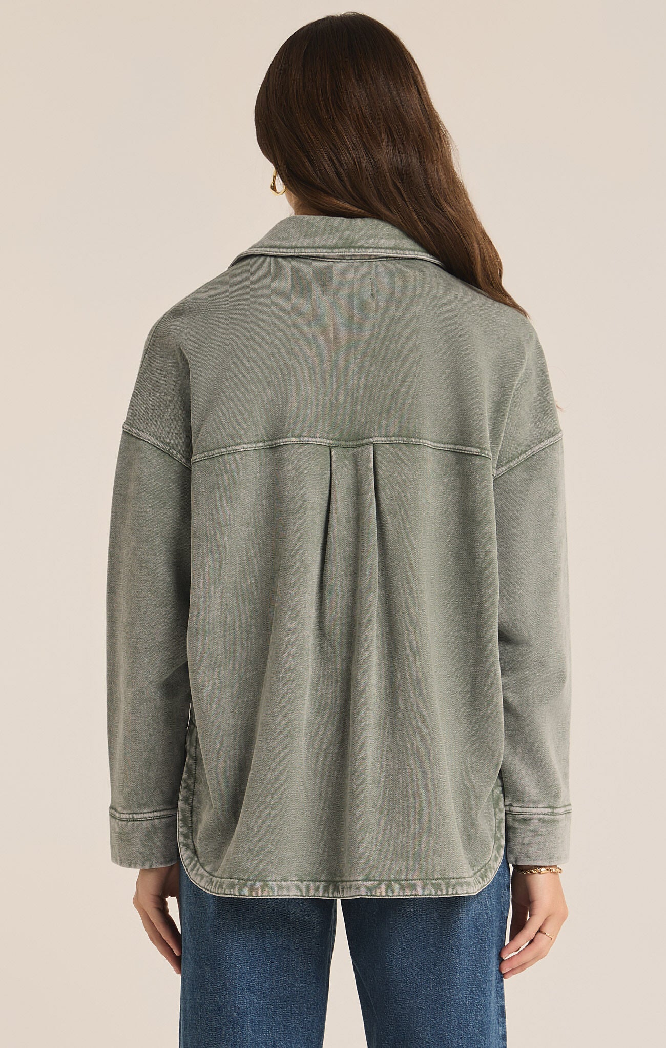 Z Supply All Day Knit Jacket Palm Green | Vagabond Apparel Boutique