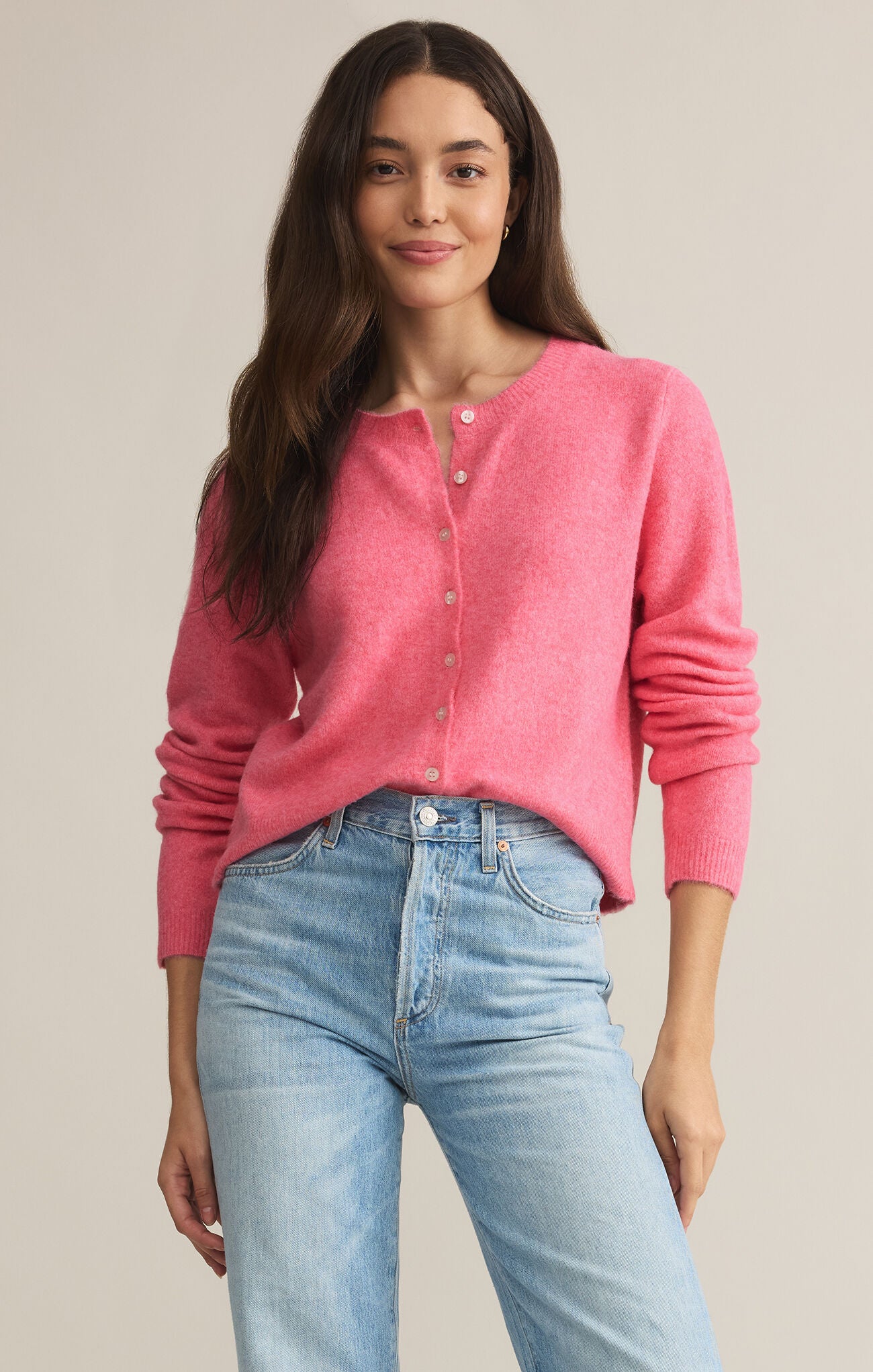 Z Supply Medina Cardigan Disco Pink | Vagabond Apparel Boutique