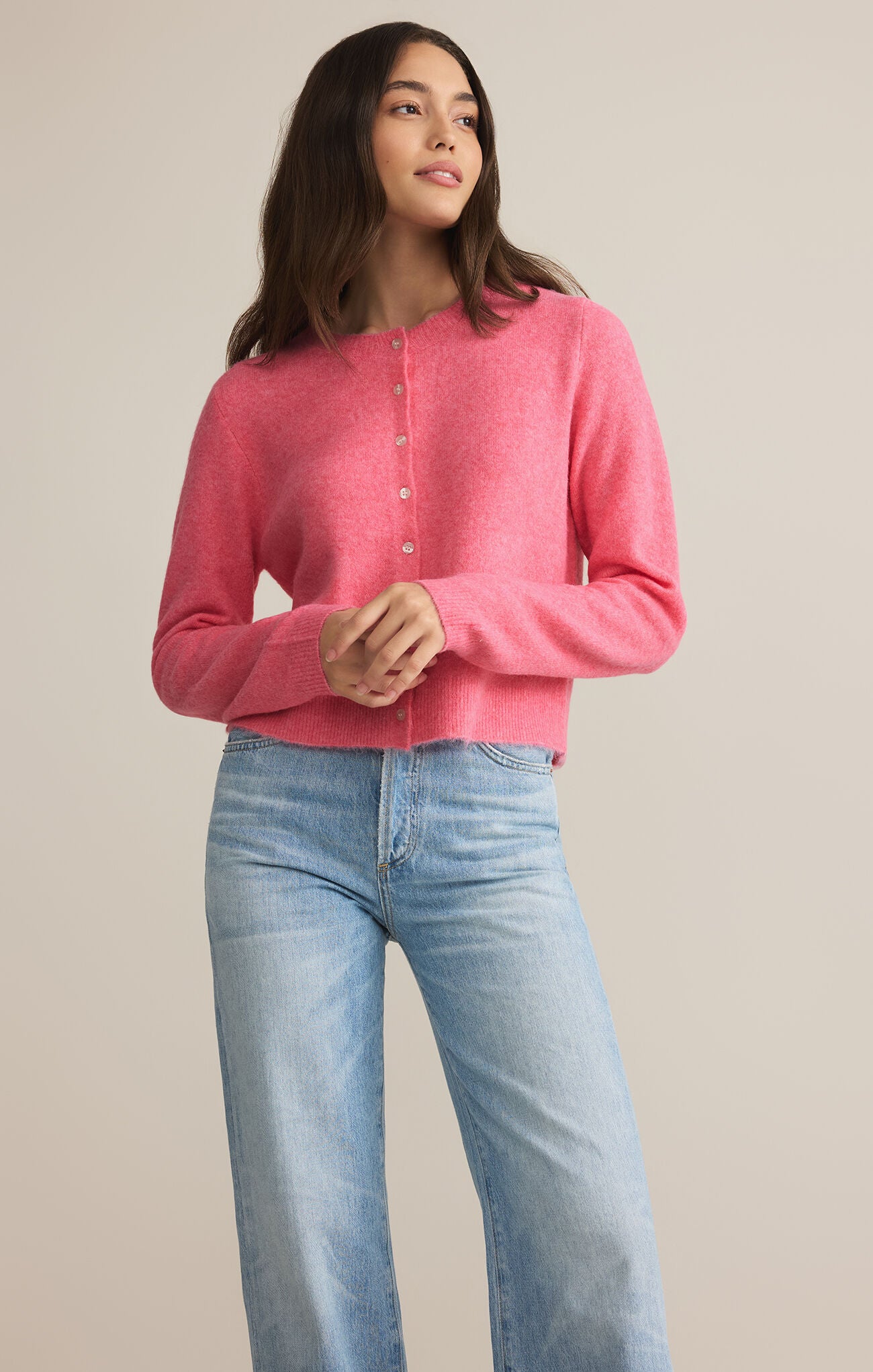 Z Supply Medina Cardigan Disco Pink | Vagabond Apparel Boutique