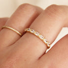 Maive Baguette Semi Eternity Band 18K Gold