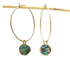 Silver Girl Abalone Hoop Gold Fill | Vagabond Apparel Boutique