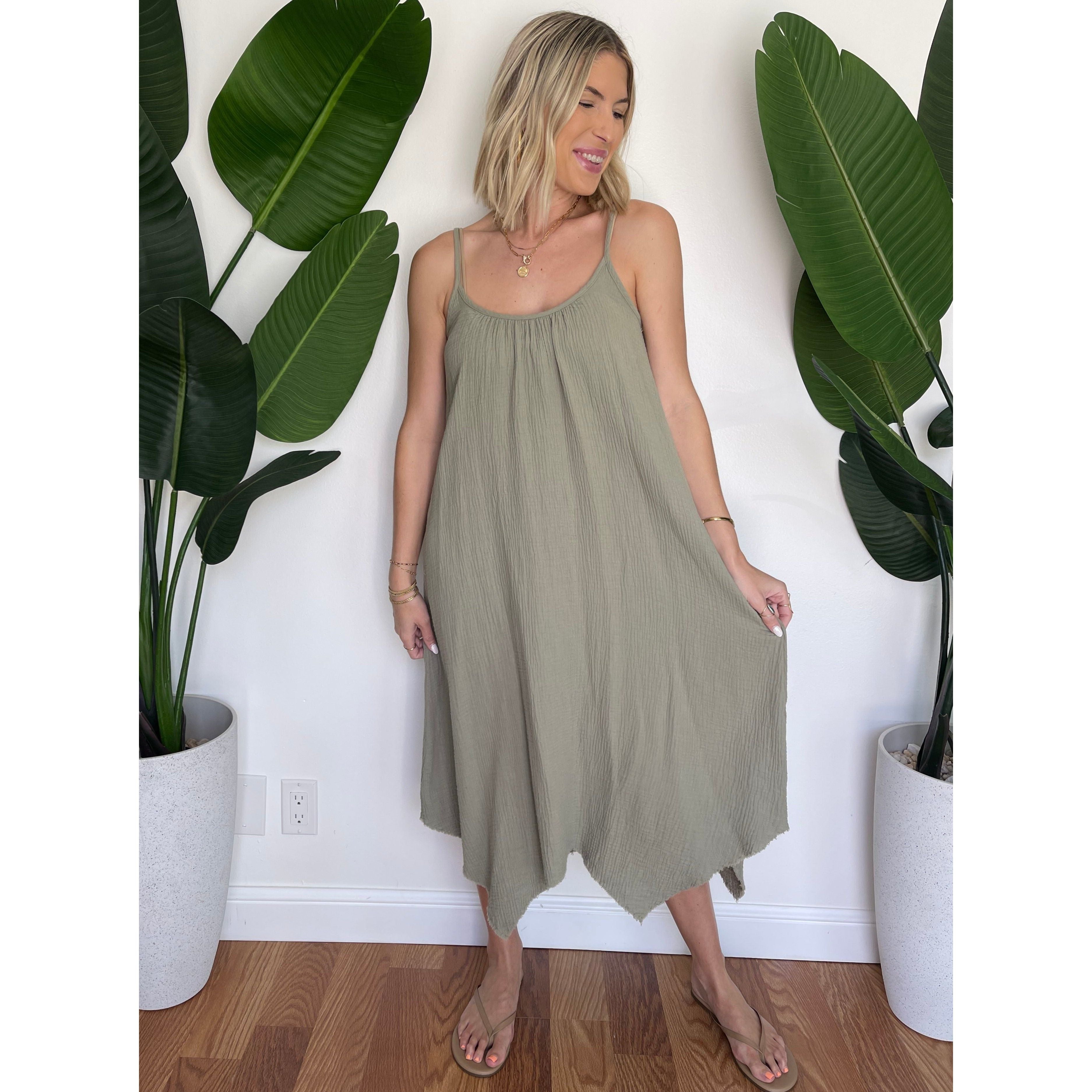 Fresh Laundry Gauze Dress Shade Green