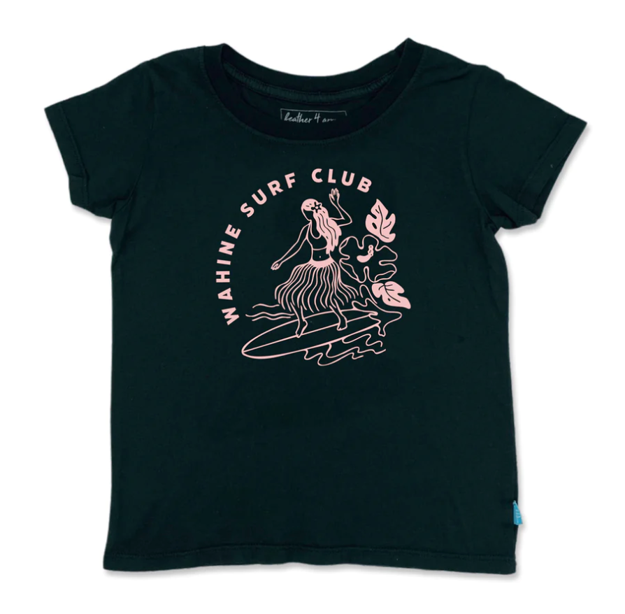 Feather 4 Arrow Wahine Surf Club Everyday Tee Black