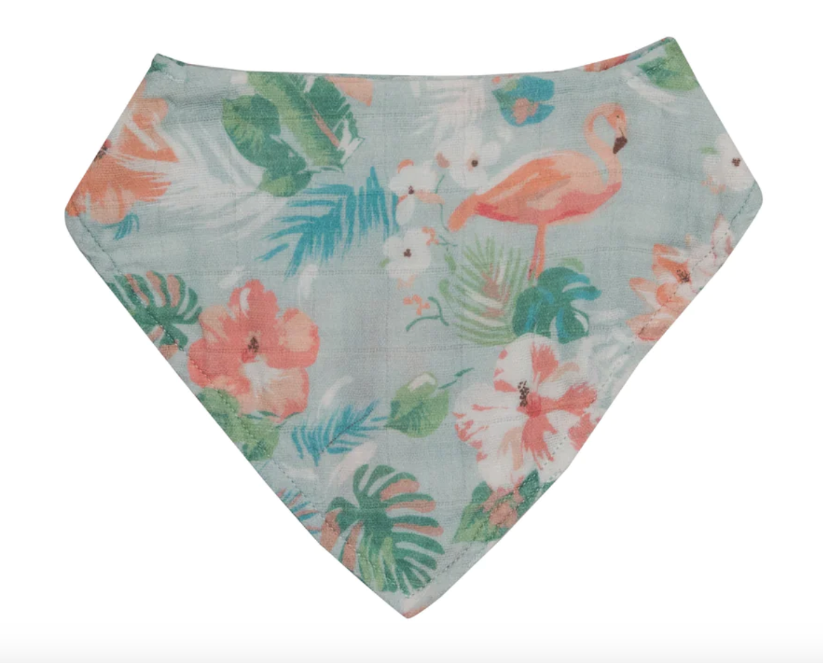 Angel Dear Floral Flamingo Bandana Bib